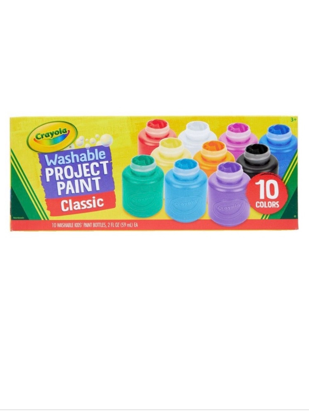 Crayola Washable Project Paint - Classic 10 Colors